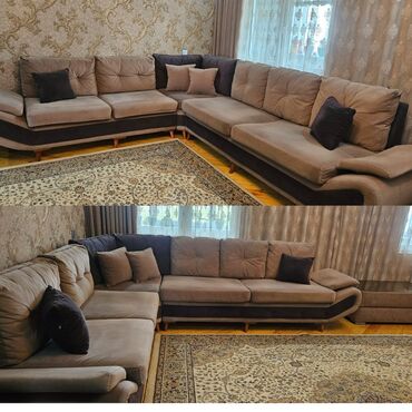 Qonaq otağı dəstləri: Künc divan, İşlənmiş, Açılmayan, Bazalı, Parça, Çatdırılma yoxdur