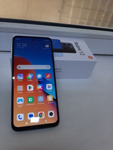 Redmi: Redmi, Redmi 12, Б/у, 128 ГБ, цвет - Черный, 2 SIM