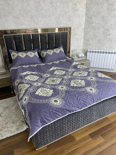 Örtüklər: Yataq üçün Yeni rəng - Göy Yataq örtüyü, Rayonlara çatdırılma — 2