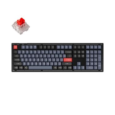 keyboard winstar kb 869 black rus usb: KEYCHRON V6-C1, 100% LAYOUT 104 KEYS, RED SWITCH, RGB, FROSTED BLACK