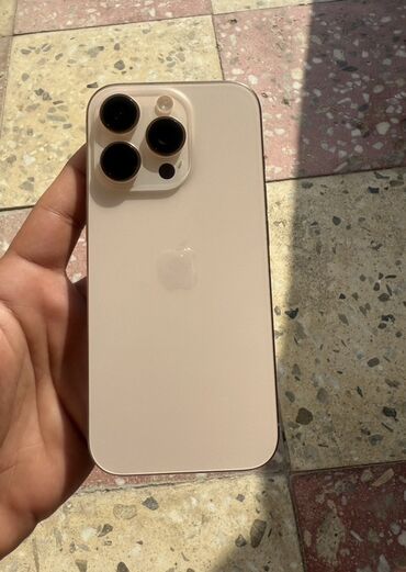 кнопочный телефон apple: IPhone 16 Pro, 256 ГБ, Desert Titanium, Отпечаток пальца, Face ID