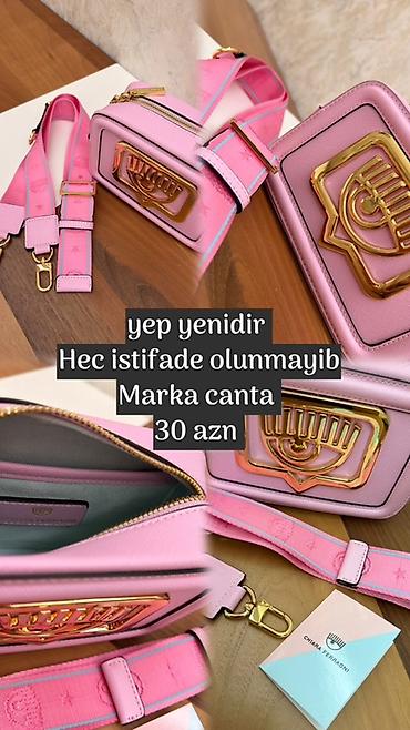 Digər aksesuarlar: Brend çanta – Chiara Ferragni - Rəng: açıq çəhrayı - Forma: kompak — 1