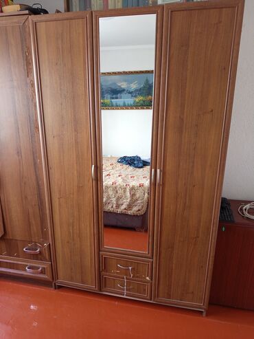 продам мебель б: Кийим салуучу шкаф, Түз, ЛДСП