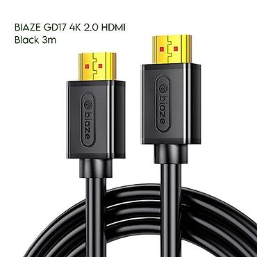 BIAZE GD17 3M 4K 2.0 HDMI CABLE BLACK BIAZE GD17 — rəqəmsal video və