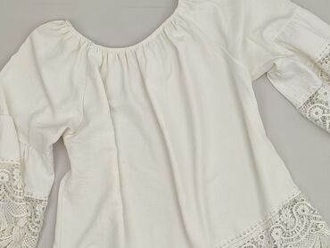 czarne bluzki z krótkim rękawem allegro: Women's blouse, size S (EU 36)