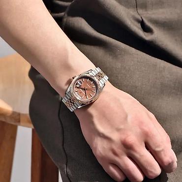 Ručni satovi: PAGANI DESIGN PD-1752 - 36mm - Braon - Rolex Day-Date Homage Potpuno — 6