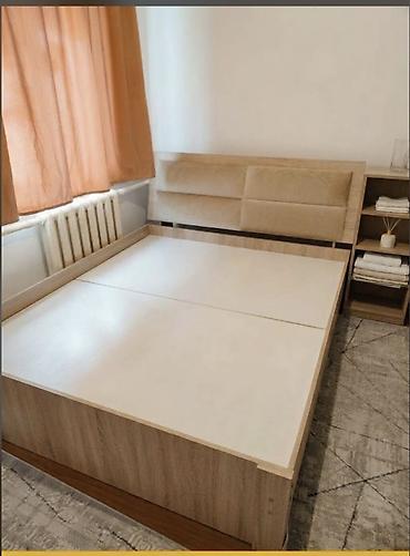 used bed: Двуспальная кровать с мягким изголовьем 
(Б/у) — 2