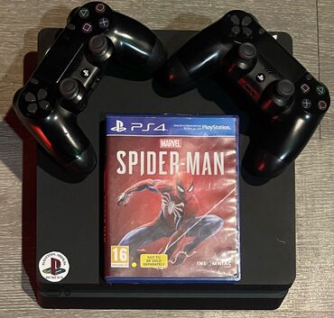 plitka qiymetleri: Ps 4 Slim İdealdi Ustunde 2 orjınal Jostik var spiderman Diski