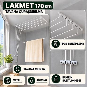 asilqan taxta: Lakmet 170 sm — Tavan üçün paltar quruducusu, 5 qollu Lakmet 170 sm — 2
