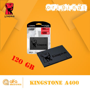 ide hard disk: Brand : Kingstone Model: A400 Təyinat: Pc & Noutbuk Yaddaş: 120 gb