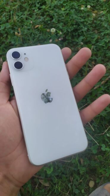 айфон 11 126: IPhone 11, Колдонулган, 128 ГБ, Ак, Коргоочу айнек, Каптама