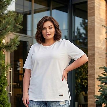 футболка с вырезом: Футболка, Классическая модель, Хлопок, Новый, 6XL, 7XL — 4