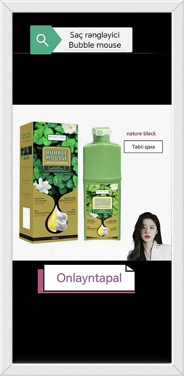 Красота и здоровье: Bubble Mousse Hair Dye Shampoo (Təbii Qara) – 500 ml ​Saçlarınızı — 2