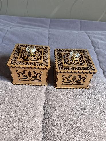 anyunboxing baglanir: Taxta dekorativ qutu dəsti - Material: təbii ağac (plywood) — 2