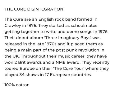 Futbolkalar: The Cure Distigration BREND: Kostebek Razmer:40(L) Unisex Satishda — 8