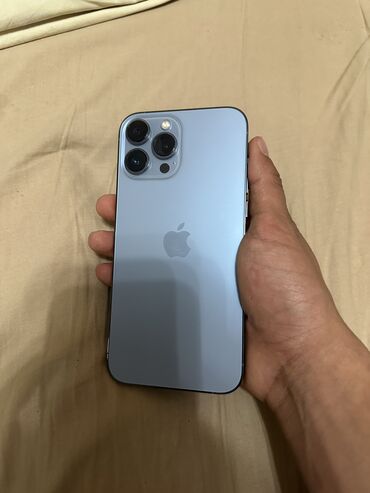 меняю на iphone: IPhone 13 Pro Max, 256 ГБ, Sierra Blue, Защитное стекло, Чехол