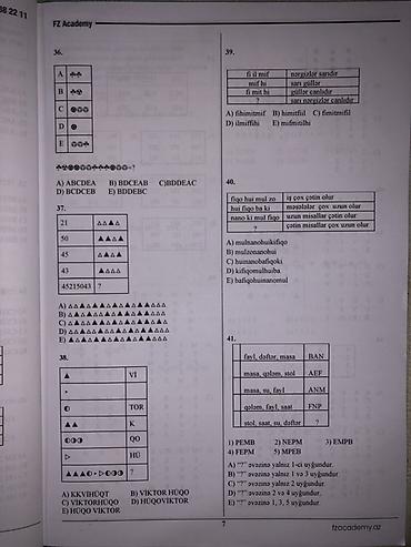 Testlər: Məhsul: FZ Academy – Məntiq (test toplusu) Təsvir: - Qara-sarı — 2