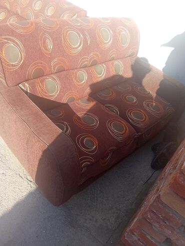 simpo garniture trosed dvosed fotelja: Two-seat sofas, Textile, color - Brown, Used