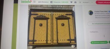 Həyət darvazaları: Dəmir darvazalar, ikilik list,17 profillə yığılan keyfiyyətli nağd və — 3