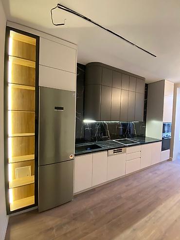 Кухонные гарнитуры: Кухонный гарнитур, цвет - Серый, МДФ — 23