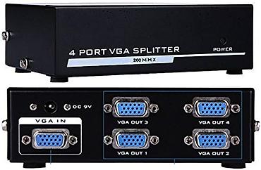 hdmi splitter: 4 Portlu VGA Splitter – 200 MHz Xüsusiyyətlər: - 1 giriş, 4 çıxış — 1