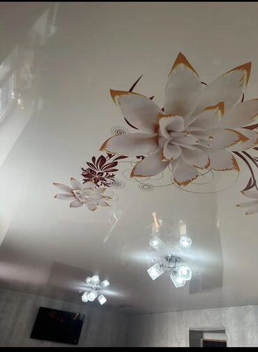натёжный потолок: Керме шыптар Жылтырак, Жылтырабаган, 3D потолоктор Кепилдиги, Акысыз консультация, Акысыз ченөө