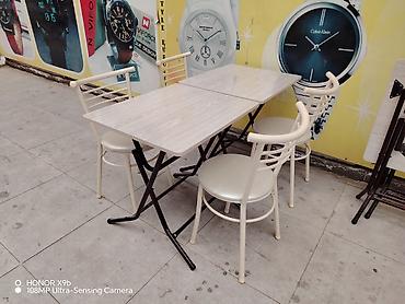 kafe stol stul: Stullar ilə, Kvadrat masa, Zəmanətsiz, Kredit yoxdur — 2