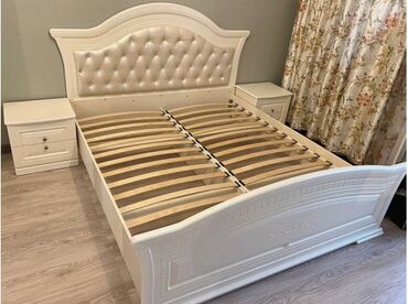 я ищу кровать: Спальный гарнитур, Двуспальная кровать, МДФ, цвет - Белый