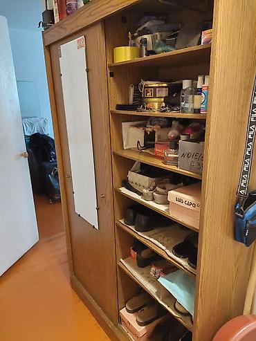 silver kitchen: Шкаф-прихожая, Б/у, С зеркалом, ЛДСП — 3