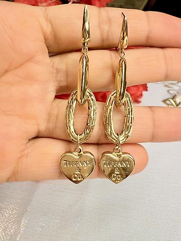 tifani sirga: Sırğa, Tiffany, Sarı qızıl, 585 Əyar, 4700 g — 3