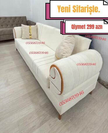 Sifarişlə divanlar: Di̇van-kravat, Qonaq otağı üçün, Parça, Bazalı, Açılan — 4