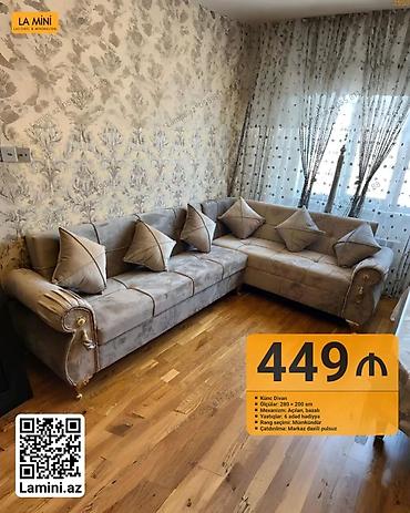 ucuz kunc divan: Künc divan – La Mini - Ölçülər: 280 × 200 sm - Mexanizm: Açılan — 1