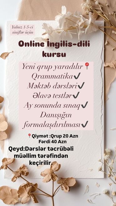 Müəllimlər: Müəllim tələb olunur, Onlayn iş