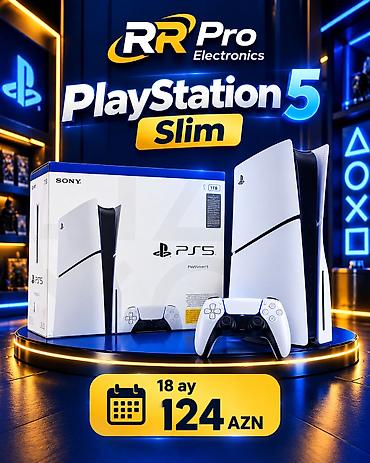 PS5 (Sony PlayStation 5): PlayStation 5 Slim – 1 TB - Kompakt və zərif dizayn - 1 TB daxili — 1