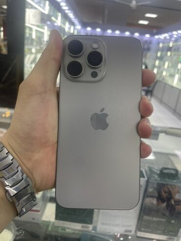 отдам даром айфон: IPhone 15 Pro Max, Колдонулган, 256 ГБ, Natural Titanium, 87 %