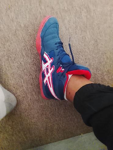 Мужские кроссовки, 41, Asics, Б/у, цвет - Синий, Самовывоз