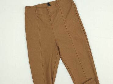 długie spodnie dresowe damskie dla wysokich: Material trousers for women, H&M, size XS (EU 34)