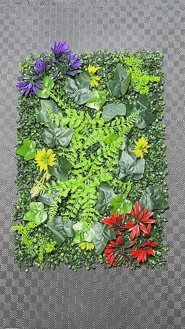 divar panel: Dekorativ süni yaşıl divar panelləri - Material: yüksək keyfiyyətli — 8