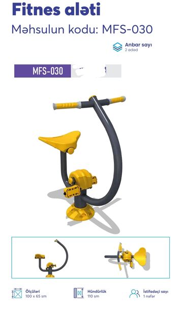 Digər trenajorlar: Açıq hava fitnes avadanlıqları – sarı/qrafit rəng palitrası, metal — 54