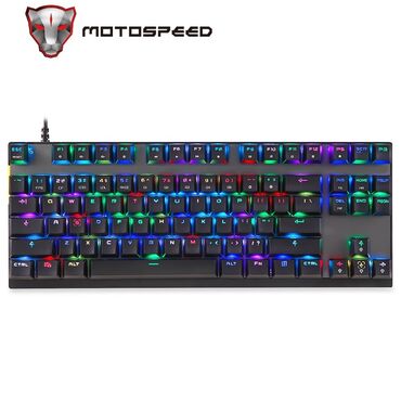 светящийся клавиатура: Клавиатура Motospeed GK82 Blue Switch (русская + латинская раскладка)