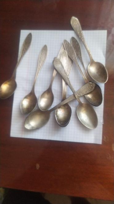 qab qaşıq: Məhsul: Kiçik metal çay qaşıqları dəsti Melchior qədim qaşıqlar — 3