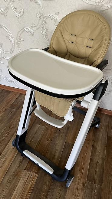 peg prego: Стульчик для кормления, Б/у, Peg perego, Трансформер, цвет - Бежевый, Самовывоз, Платная доставка — 2