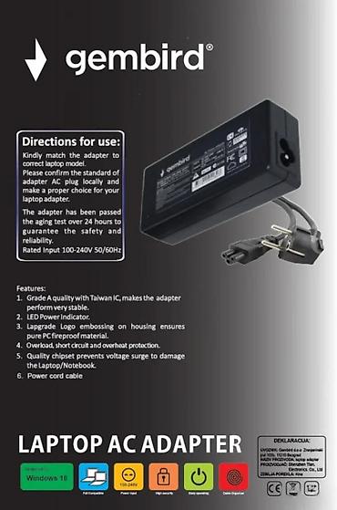 Adapteri i punjači za laptop: Punjač za laptop – za Acer (model NPA90-190-4740 / AC09) - Tip: AC — 12