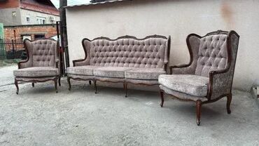 Stilske garniture: Stilska garnitura - trosed i dve fotelje - KAO NOVA 🛋️✨ Trosed sa dve — 6