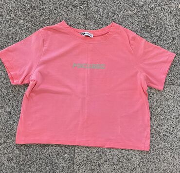 dekoltirane majice: XS (EU 34), Cotton, Single-colored, color - Pink