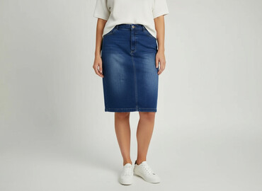 asymetryczne spódnice jeansowe: Shein, Women`s skirt, size 3XL