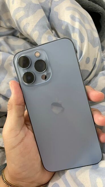 наушник с ушками: IPhone 13 Pro, Колдонулган, 256 ГБ, Blue Titanium, 86 %