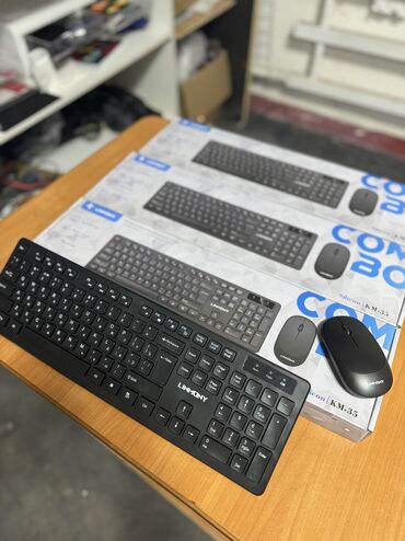 Ноутбуки, компьютеры: Без проводная клавиатура + мышь новая с гарантией