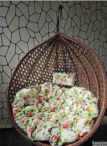 Ležaljke i ljuljaške: Viseća “egg” fotelja sa stalkom - Konstrukcija: čvrst metalni okvir — 14