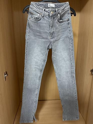 zara джинсы: Джинсы, Zara, Высокая талия, С разрезом, S — 1
